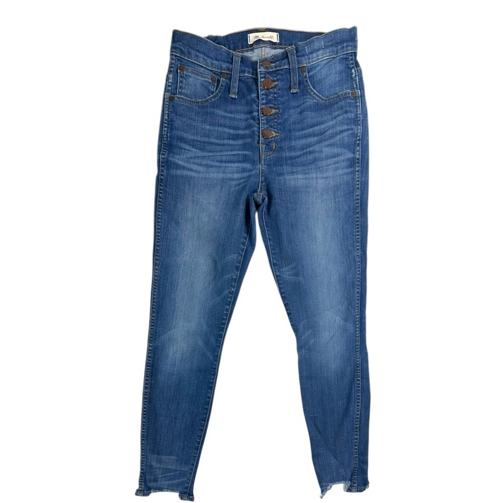 Madewell 10" High Riser Skinny Skinny Jeans: Chewed-Hem Style G9219 Size 27